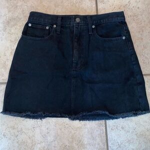 MADEWELL black denim mini skirt. Size 28. NEW